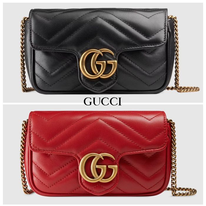 人気☆GUCCI☆〔GGマーモント〕キルティングレザーミニバッグ (GUCCI ...