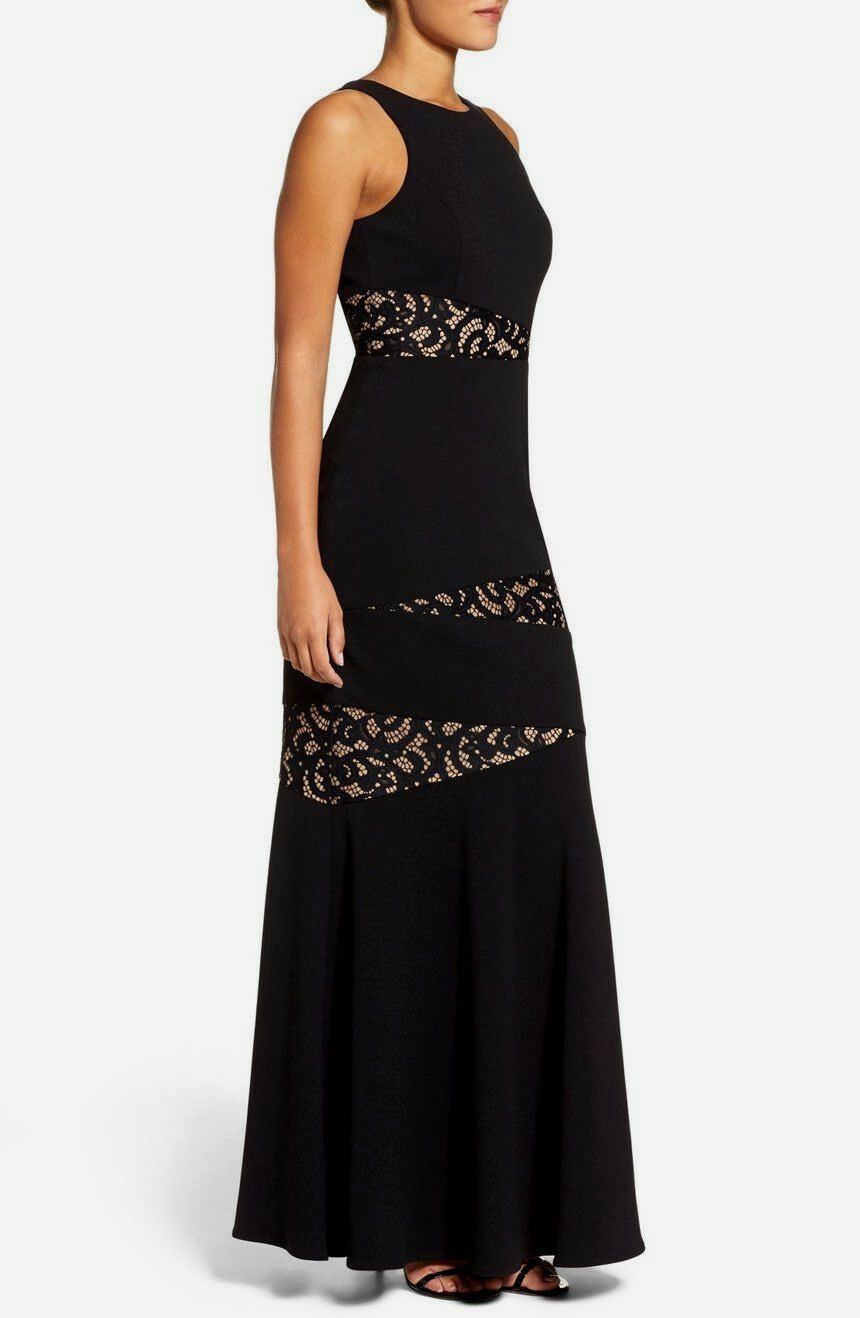 SALE【BCBGMAXAZRIA】質感豊かなレースパネル☆イブニングドレス (BCBG ...