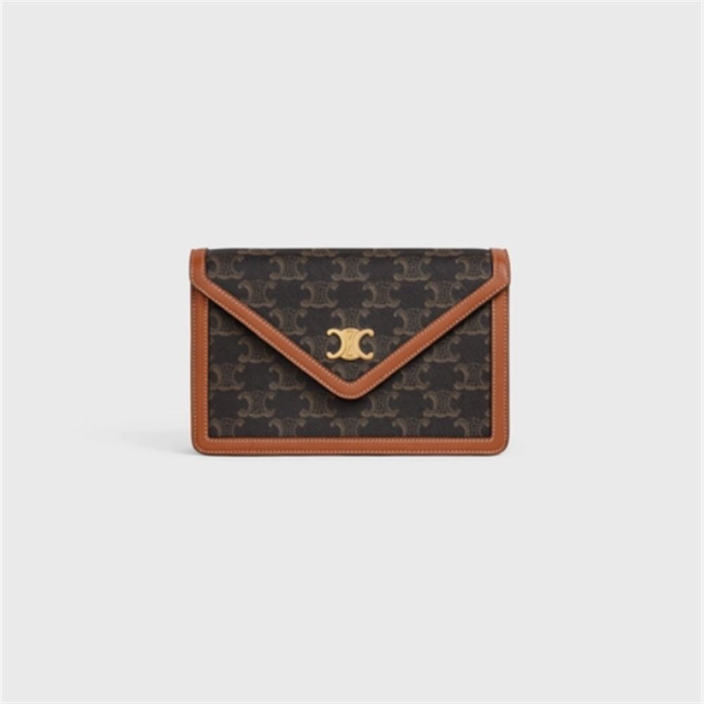 CELINE チェーンウォレット トリオンフキャンバス&ラムスキン (CELINE ...