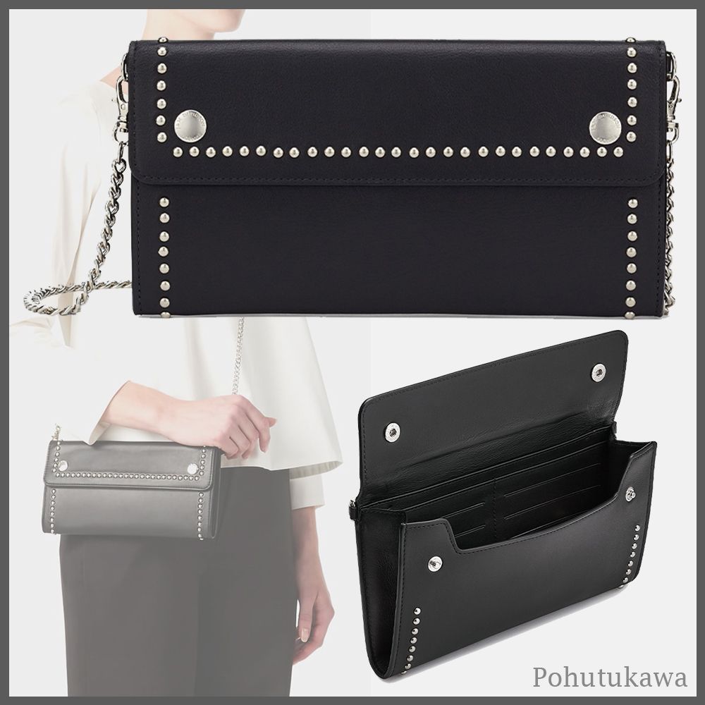 J&M DAVIDSON ☆お財布 トラベルポーチ スタッズ付き (J & M Davidson J&M DAVIDSON ☆お財布 トラベルポーチ スタッズ付き (J & M Davidson