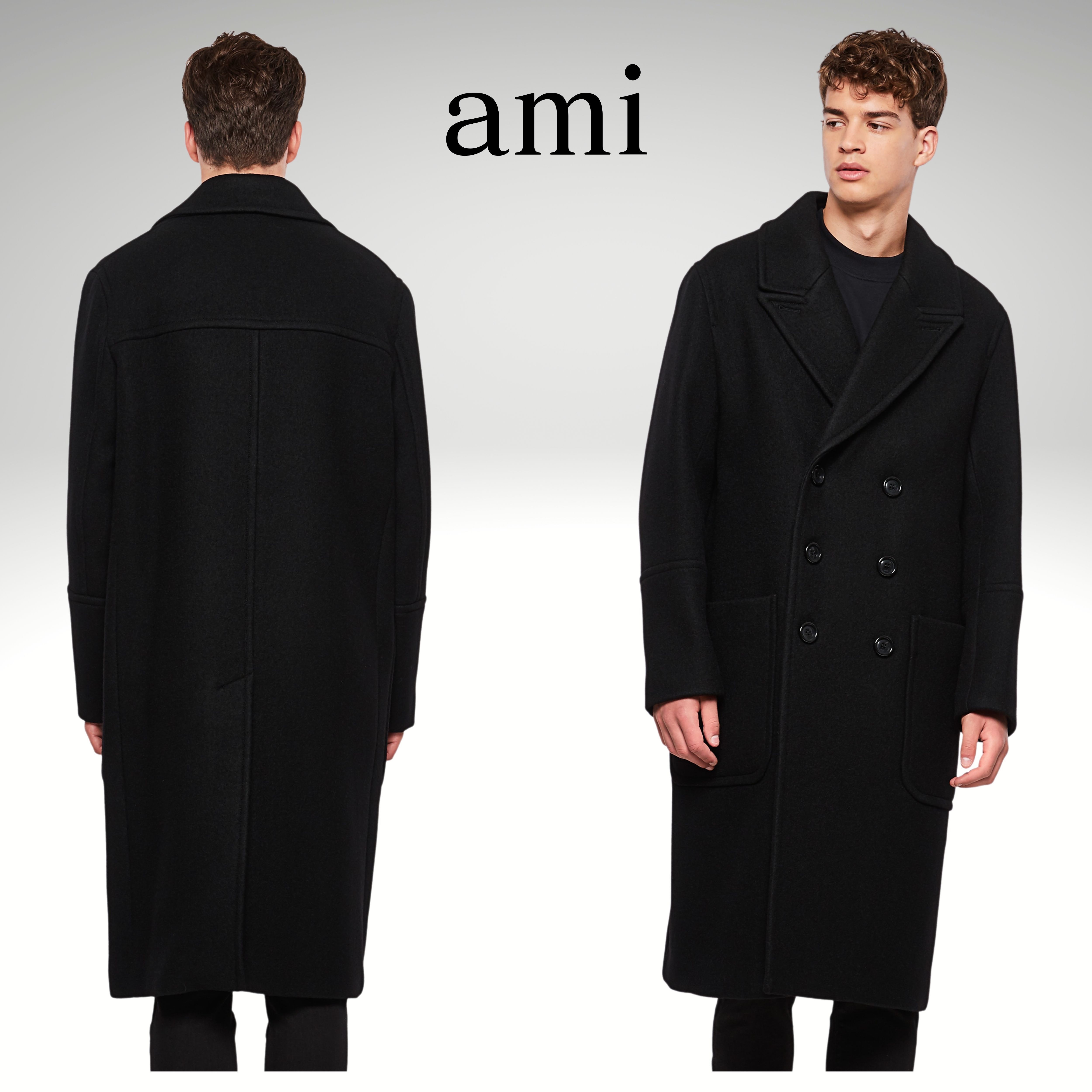 Ami Alexandre Mattiussi ロングピーコート ネイビーM-