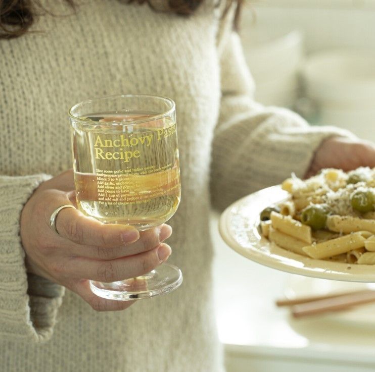 momur ★ Anchovy Pasta Recipe glass【2個セット】韓国雑貨 momur ☆ Anchovy Pasta Recipe glass【2個セット】韓国雑貨
