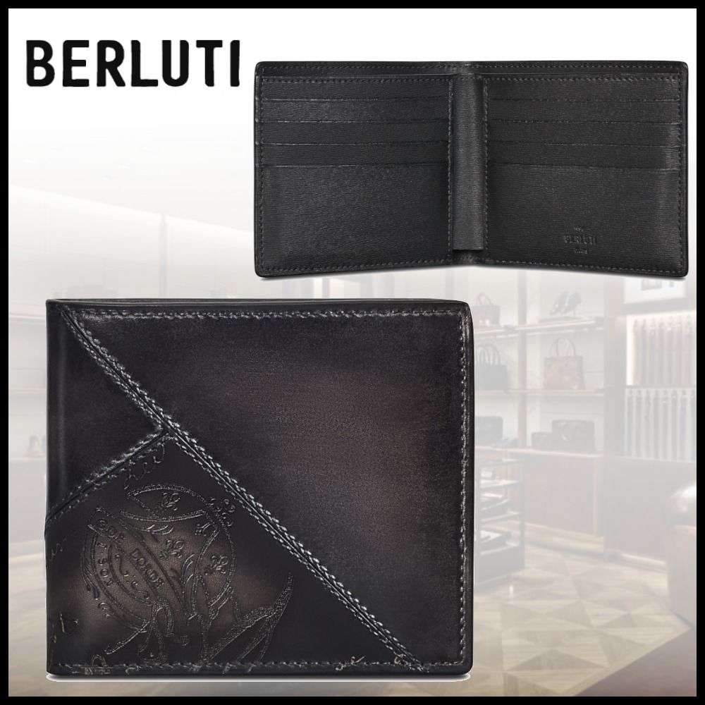 21AW Berluti Makore パッチワーク スクリットレザー ウォレット ...