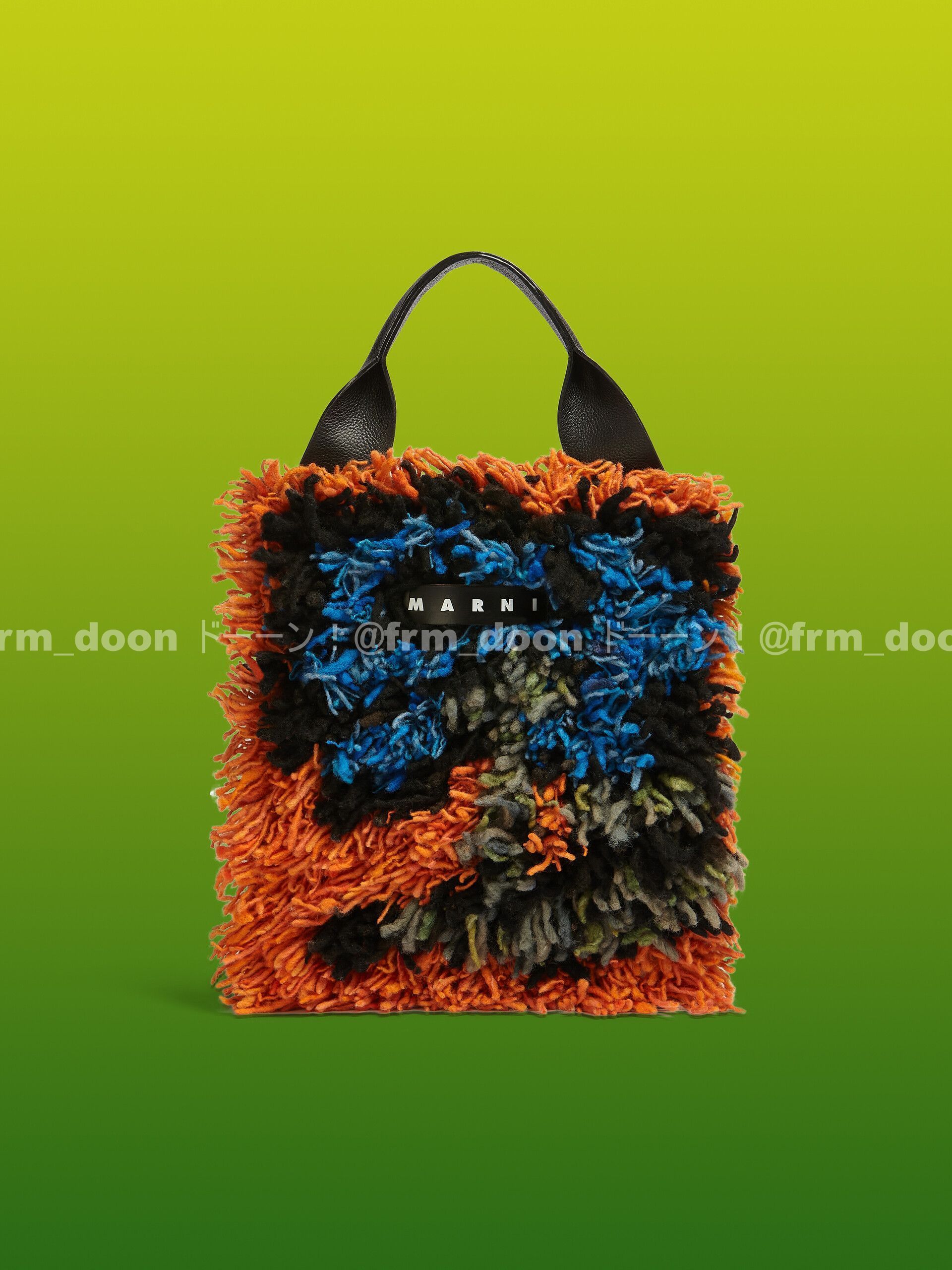 MARNI MARKET】スモールウールバッグ リリーホワイト&レモン (MARNI MARNI MARKET】スモールウールバッグ リリーホワイト&レモン (MARNI
