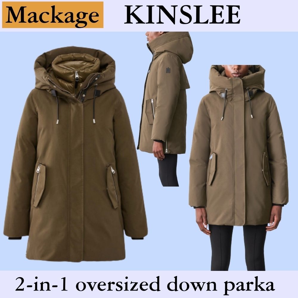 MACKAGE KINSLEE 2-In-1リラックスしたフィットパーカー MACKAGE KINSLEE 2-In-1リラックスしたフィットパーカー