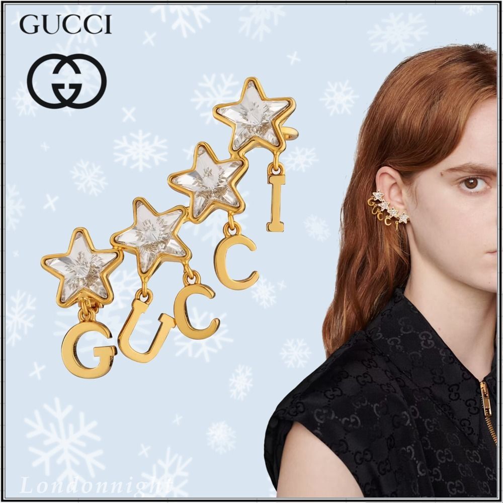 GUCCI スクリプトロゴ シングルイヤリング-