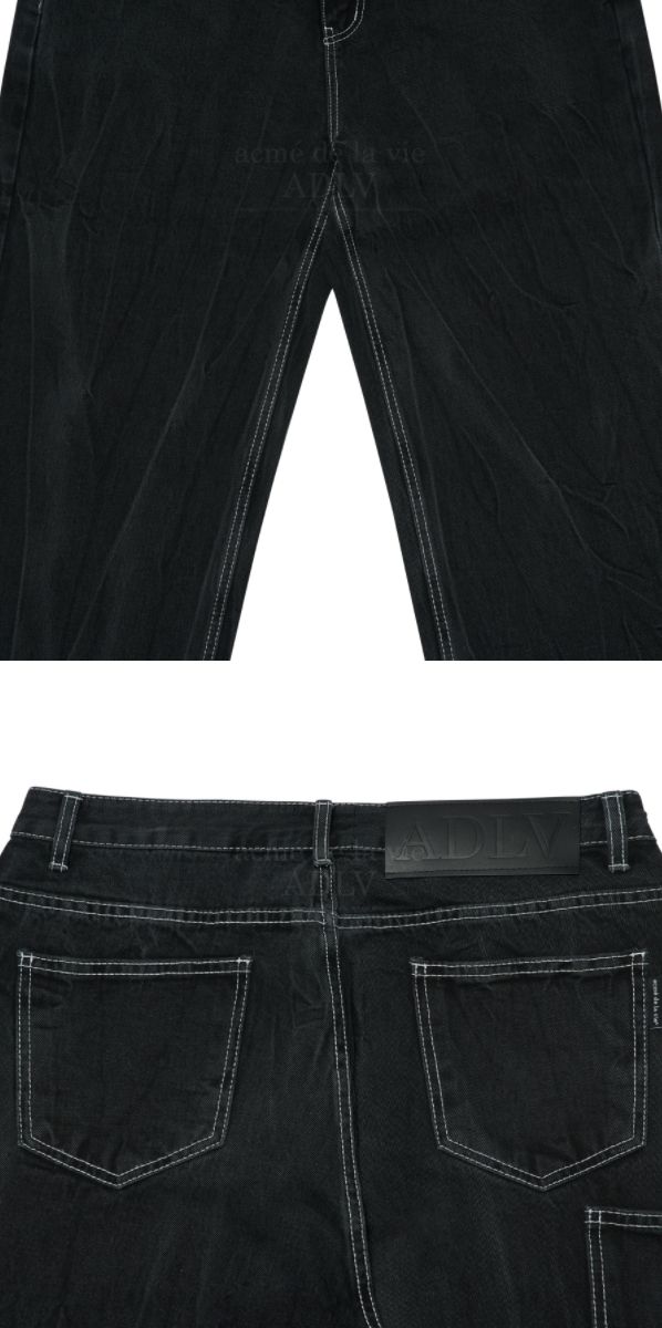 【待望★】 vie】WRINKLE la de 【acme' WASHING PANTS DENIM デニム・ジーパン acme' de la vie】WRINKLE WASHING DENIM PANTS (acme de la vie