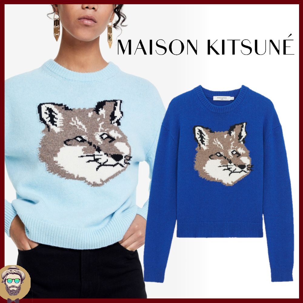 ∞MAISON KITSUNE∞BIG FOX HEAD セーター (MAISON KITSUNE/ニット 【SALE/10%OFF maison ニット HEAD FOX kitsune ニット/セーター