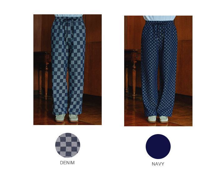 WaiKei☆韓国☆Big checkerboard/Jacquard wide banding pants (Wai WaiKei☆韓国☆Big checkerboard/Jacquard wide banding pants (Wai