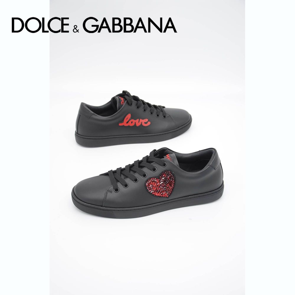 D&G スニーカー ブラック ハート【国内発送・即日発送】 (Dolce ...