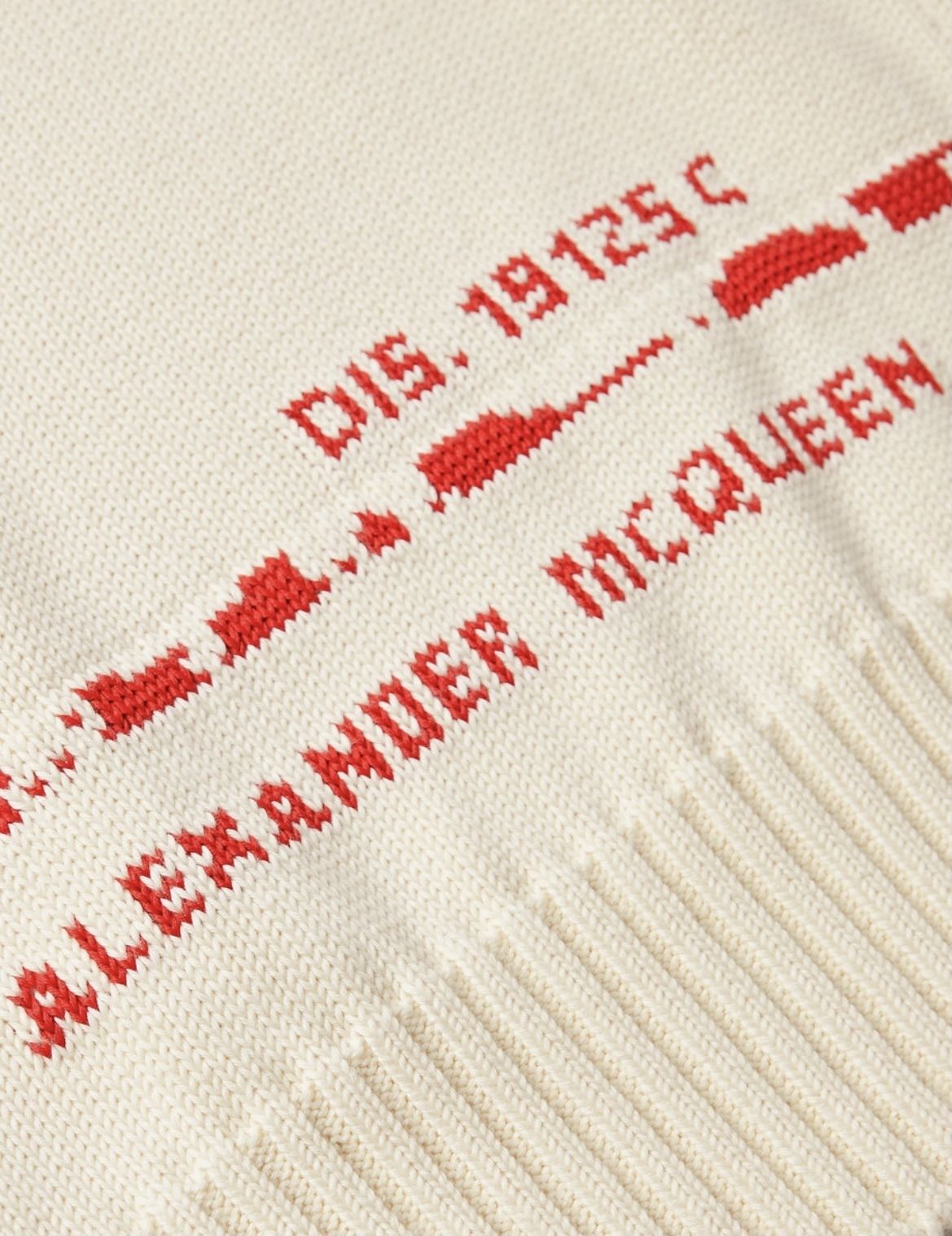 Alexander McQueen ロゴ ジャカード コットン セーター 人気 Alexander McQueen ロゴ ジャカード コットン セーター 人気