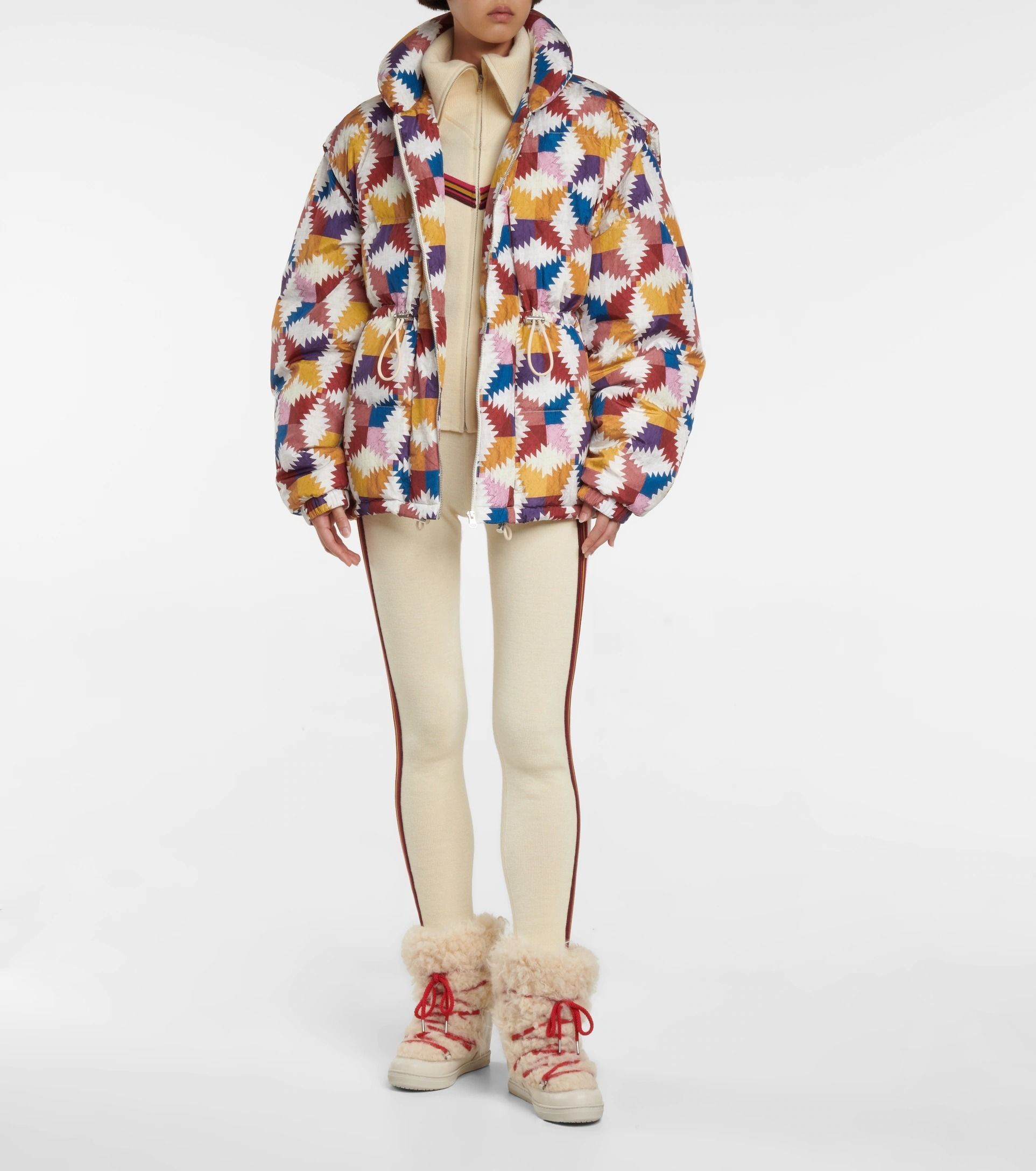 ISABEL MARANT Dalozia コンバーチブルプッファジャケット ISABEL MARANT Dalozia Convertible Printed Puffer Jacket in