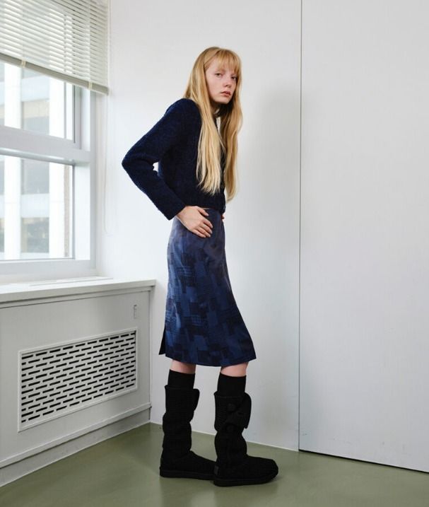 韓国人気☆ENZOBLUES☆Silk Mixed Pattern Skirt (ENZO BLUES/スカート