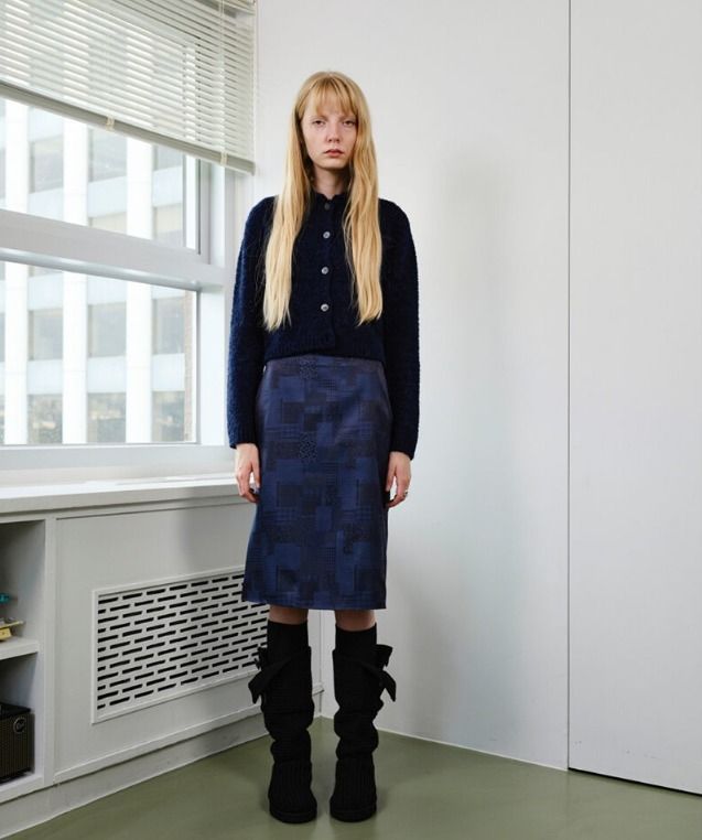 韓国人気☆ENZOBLUES☆Silk Mixed Pattern Skirt (ENZO BLUES/スカート