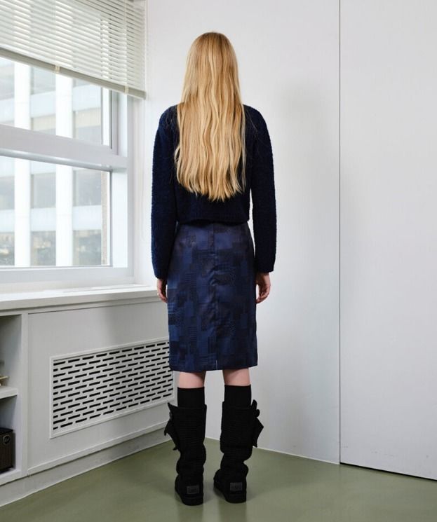 韓国人気☆ENZOBLUES☆Silk Mixed Pattern Skirt (ENZO BLUES/スカート