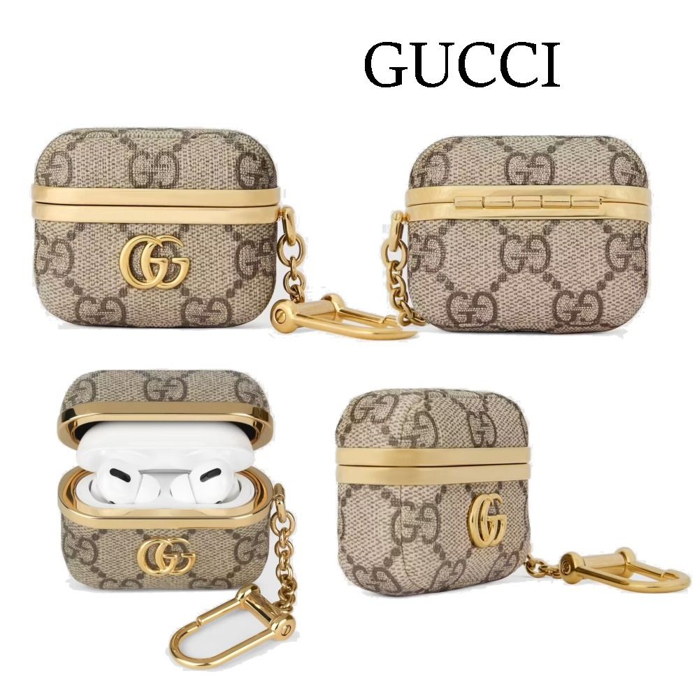 グッチ GGマーモント AirPods Pro ケース ベージュエボニー (GUCCI グッチ GGマーモント AirPods Pro ケース ベージュエボニー (GUCCI