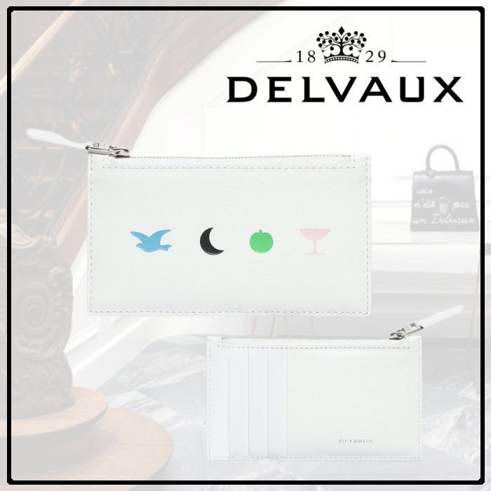 DELVAUX◆Magritte Alphabet Zipped Box Calf カードホルダー DELVAUX◆Magritte Alphabet Zipped Box Calf カードホルダー