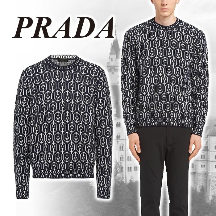 店頭展示品処分特価 【PRADA】ウール クルーネック セーター 訳あり ...