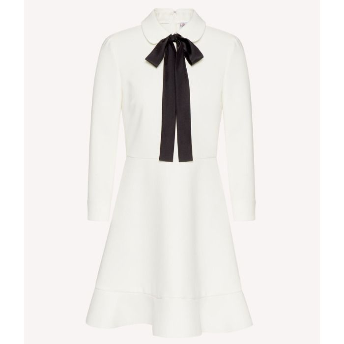 RED VALENTINO】☆速着 DHL配送☆ Cady Tech 襟付き 白 ドレス (RED ...
