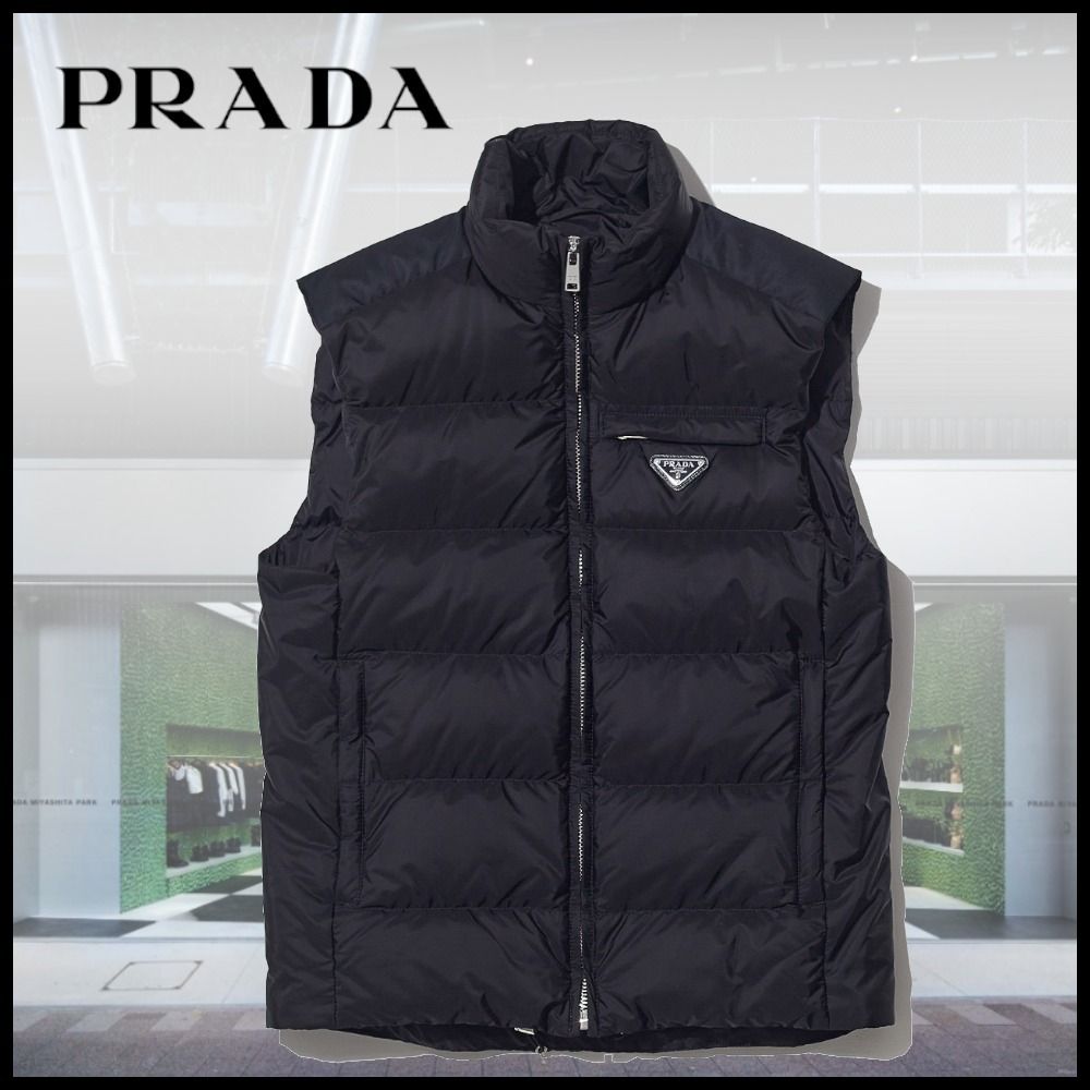 PRADA リ ナイロン ダウンベスト ブラック (PRADA/ダウンベスト PRADA リ ナイロン ダウンベスト ブラック (PRADA/ダウンベスト