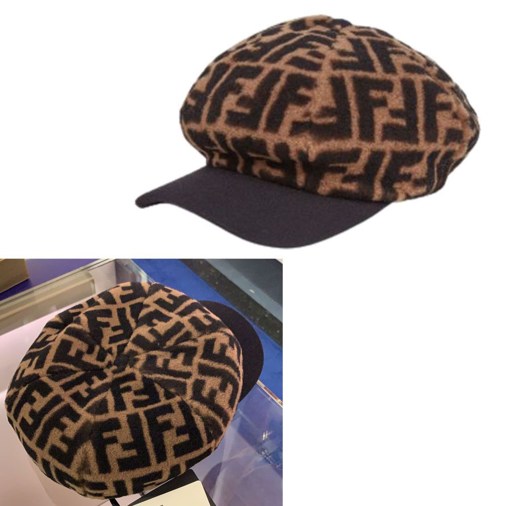 フェンディ 帽子 ハンチング バケットハット バケハ ファー ロゴ 日本総代理店 バケハ FENDI ハット