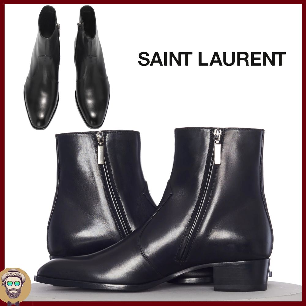 ∞SAINT LAURENT∞関税/送料込/ワイアット ジップブーツ (Saint ∞SAINT LAURENT∞関税/送料込/ワイアット ジップブーツ (Saint
