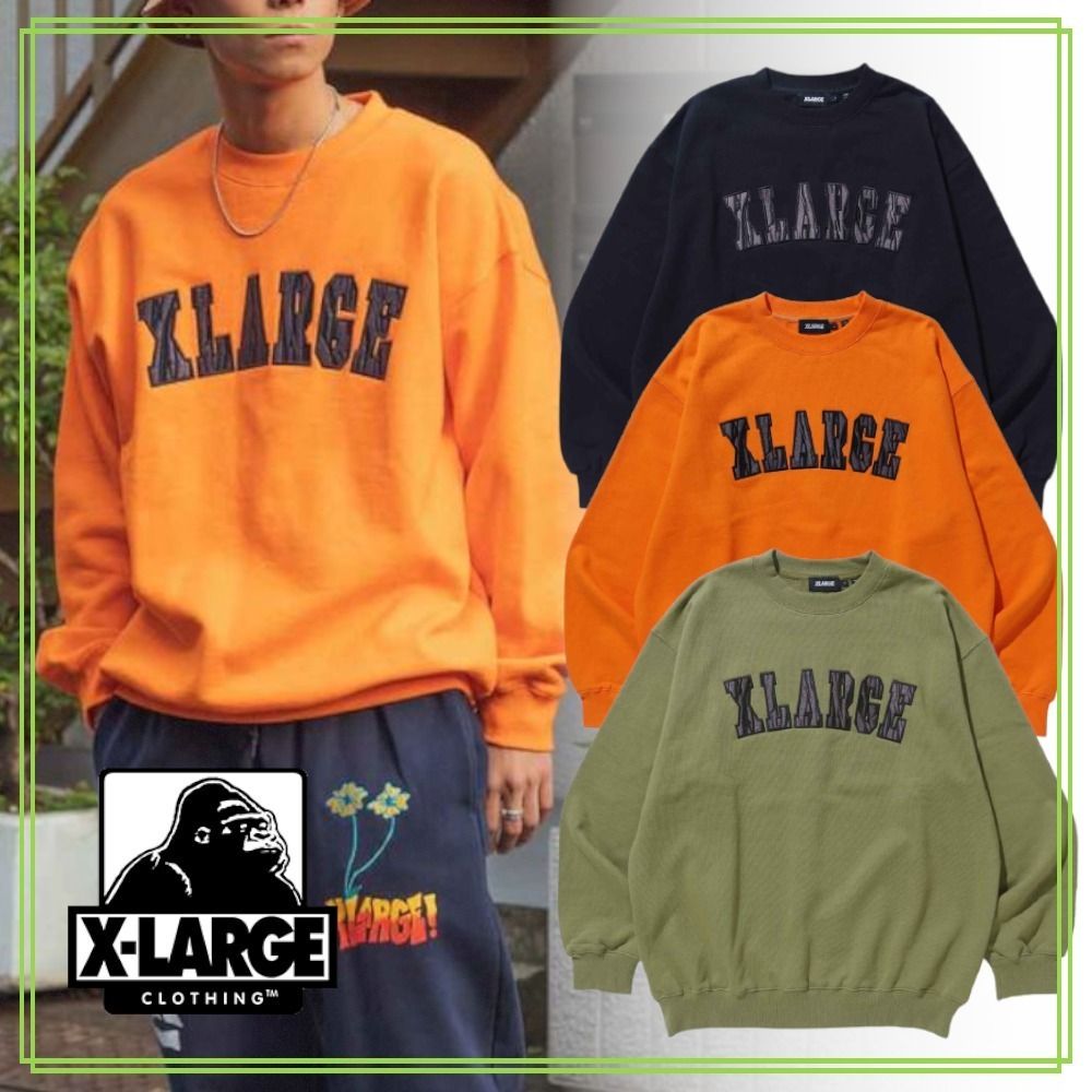 早い者勝ち XLARGE EMBROIDERY ZEBRA LOGO CREW NECK SWEAT (X-Large