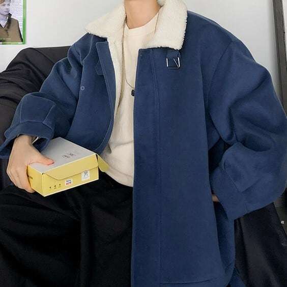 ボアジャケット ボアブルゾン ボアコート メンズ 冬 黒 ブルゾン ...