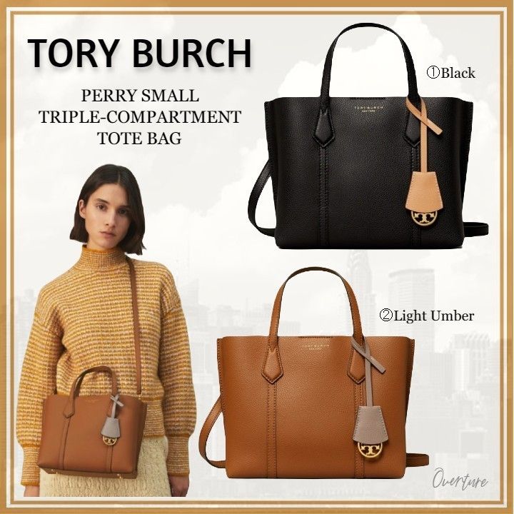 Tory Burch☆PERRY SMALL TRIPLE-COMPARTMENT TOTE BAG (Tory Burch