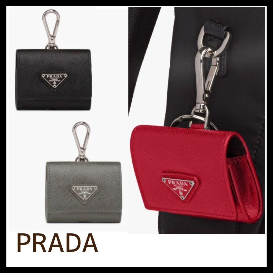 PRADA】プラダ*サフィアーノレザー イヤホンケース◇Airpods (PRADA ...