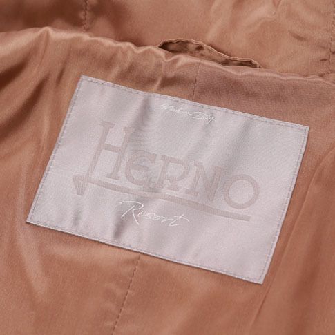 HERNO コート スパンコール＆フォックスファー gc040dr-4046