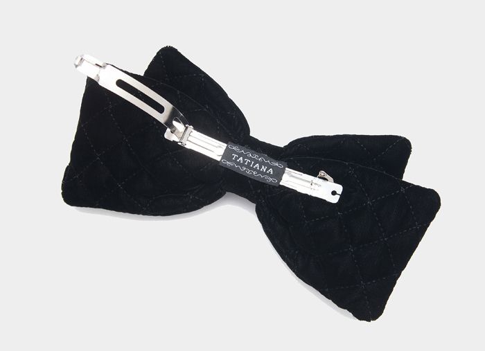 TATIANA】Merry Quilting Velvet Ribbon Hair Pin〜バレッタ