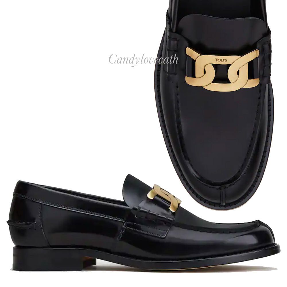 TOD'S メタルチェーン レザー ローファー (TOD'S/ドレスシューズ・革靴 TOD'S メタルチェーン レザー ローファー (TOD'S/ドレスシューズ・革靴