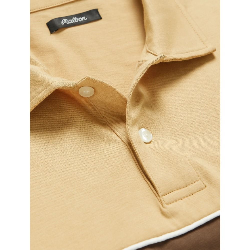 Malbon Golf ☆ 刺しゅうロゴカラー コットンポロシャツ 2色 Malbon Golf ☆ 刺しゅうロゴカラー コットンポロシャツ 2色