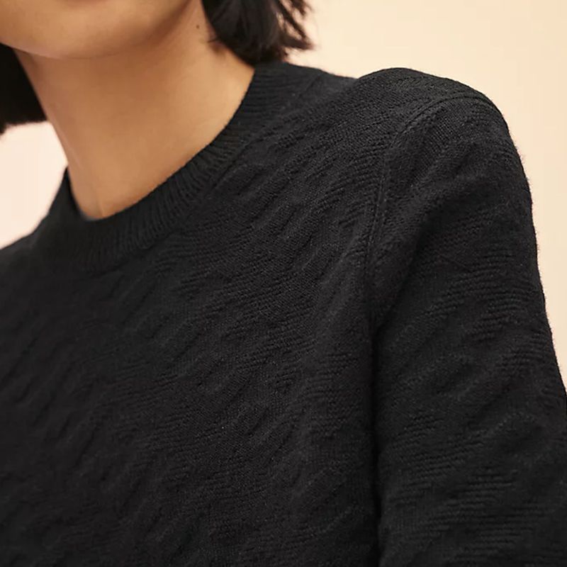 HERMES 2022春夏プレ 完売続出 Voyage Hロゴ長袖セーター (HERMES HERMES 2022春夏プレ 完売続出 Voyage Hロゴ長袖セーター (HERMES