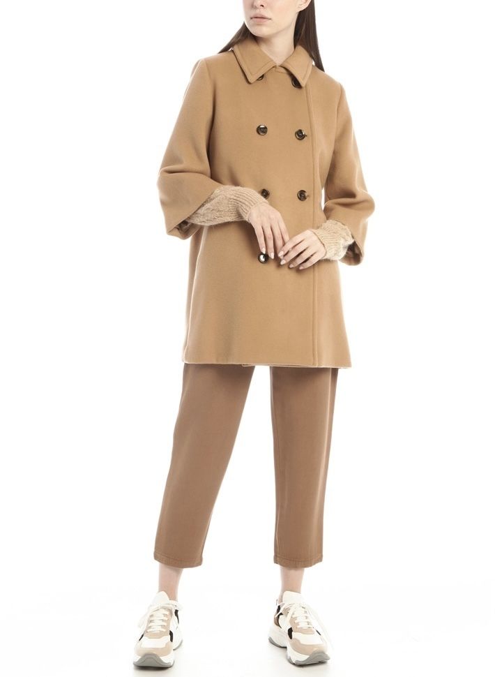 DT Max Mara ストレートフィットピーコート キャメル DT Max Mara ストレートフィットピーコート キャメル