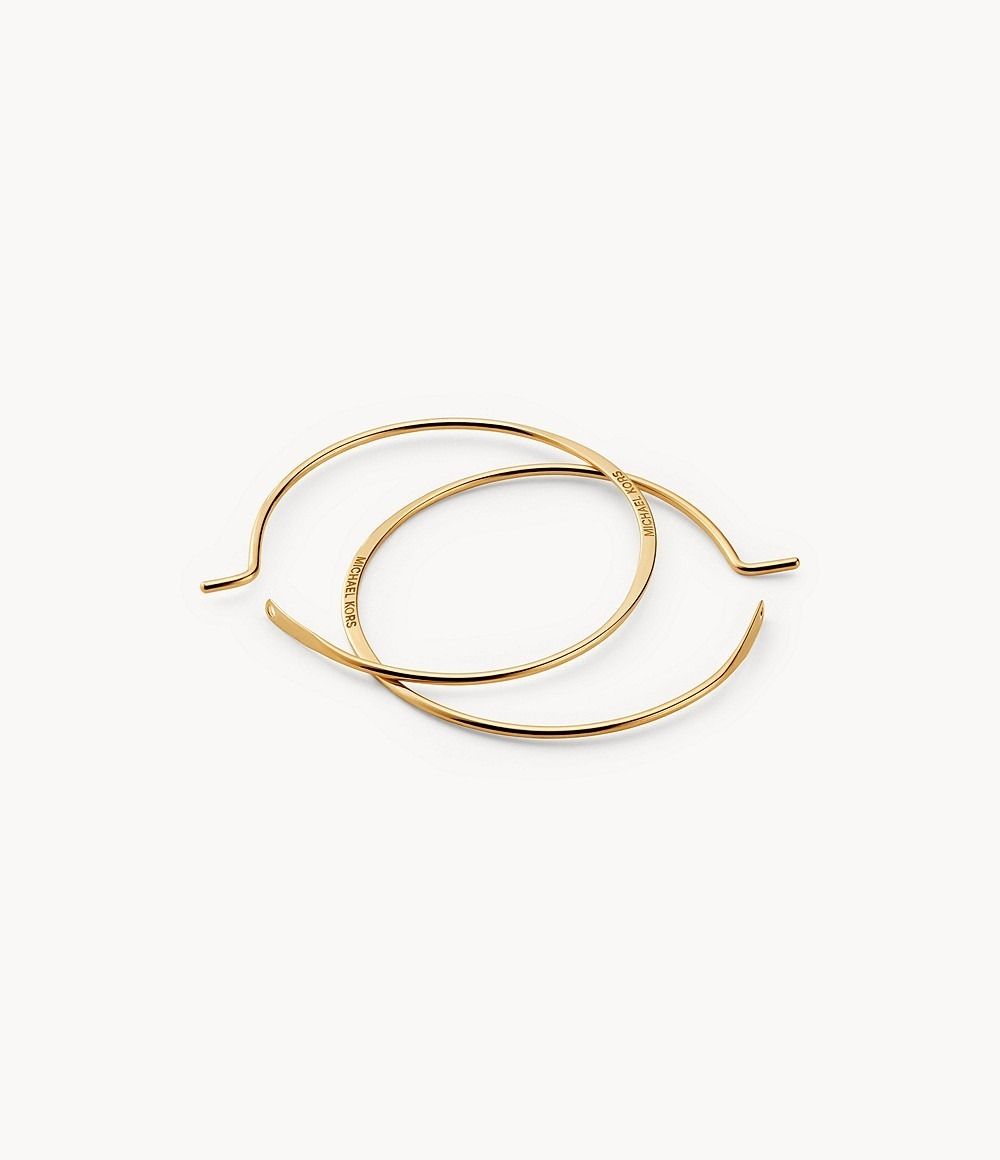 Michael Kors☆ Sterling Silver Medium Whisperフープピアス (Michael Michael Kors☆ Sterling Silver Medium Whisperフープピアス (Michael