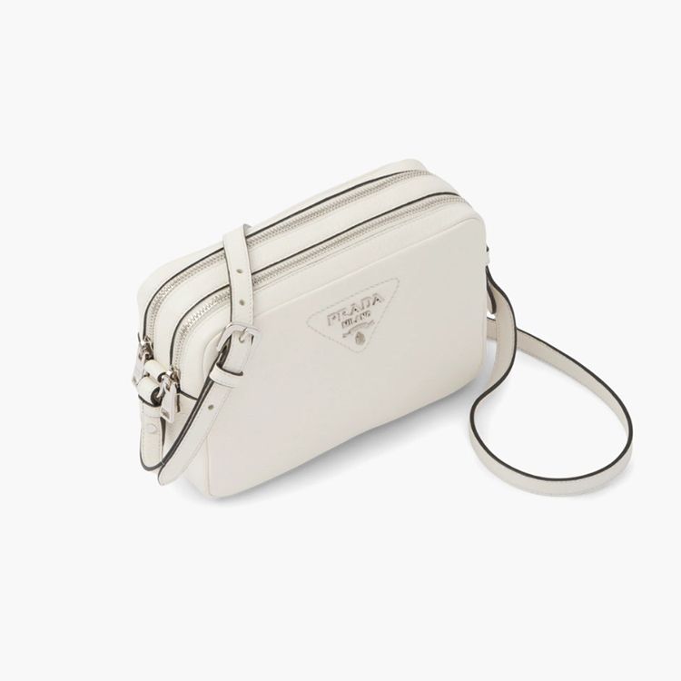 直営店□PRADA□Prada Flou leather bag 三角ロゴ ストラップ付 (PRADA ...