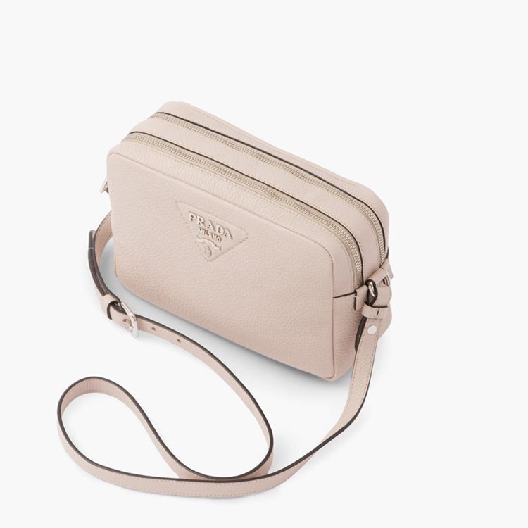 直営店□PRADA□Prada Flou leather bag 三角ロゴ ストラップ付 (PRADA ...
