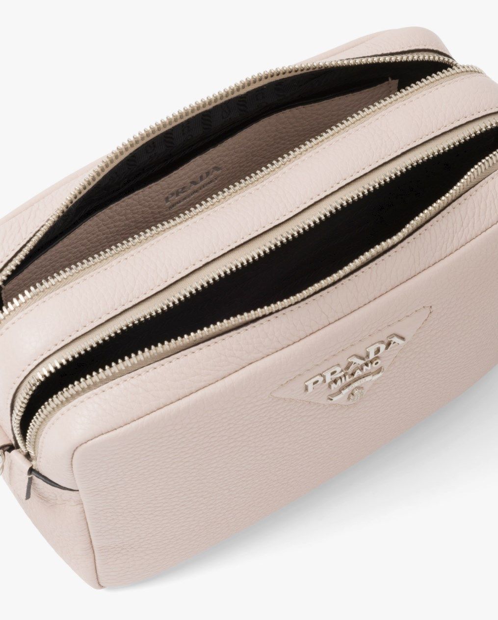 直営店□PRADA□Prada Flou leather bag 三角ロゴ ストラップ付 (PRADA ...