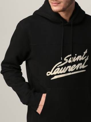 新作☆SAINT LAURENT サンローラン ロゴ フーディ パーカー (Saint 新作☆SAINT LAURENT サンローラン ロゴ フーディ パーカー (Saint