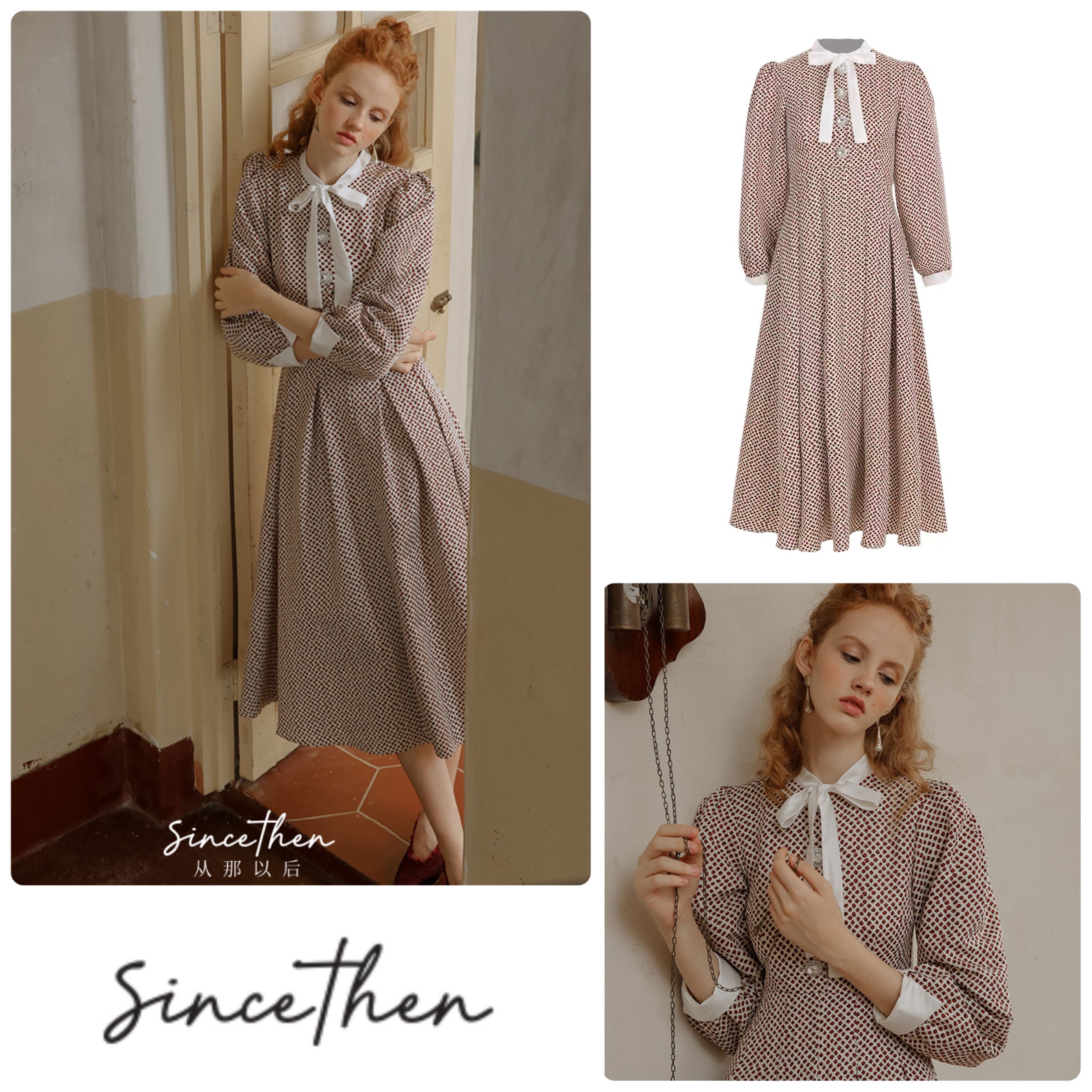 ☆Since Then シンスゼン レトロ 柄 ワンピース/送料込 (Since Then ...