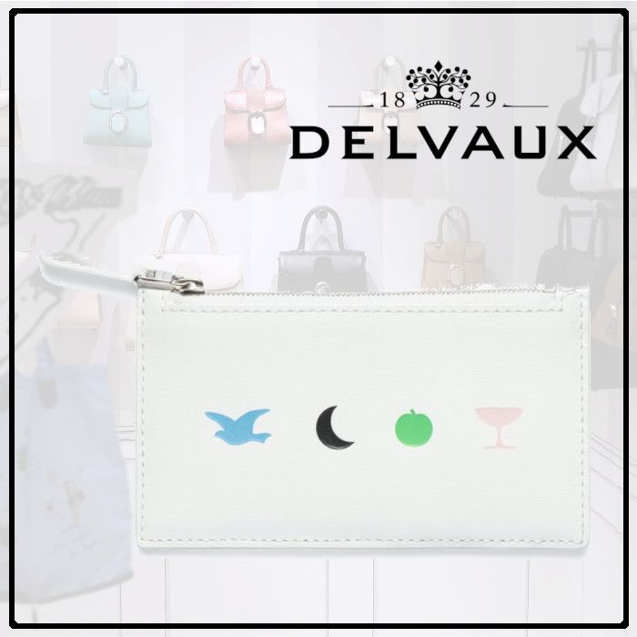 DELVAUX◆Magritte Alphabet Zipped Box Calf カードホルダー DELVAUX◆Magritte Alphabet Zipped Box Calf カードホルダー