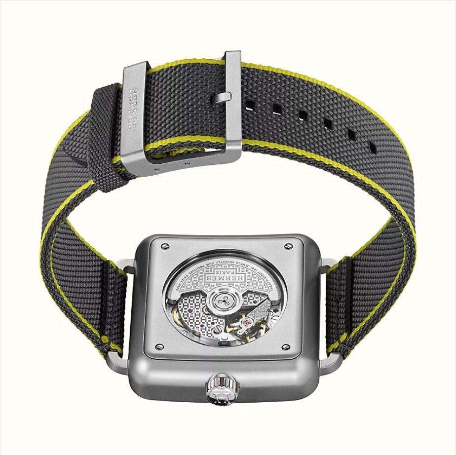 ☆HERMES☆腕時計 《カレH》 38×38 mm スクエア 黒 機械式 (HERMES ☆HERMES☆腕時計 《カレH》 38×38 mm スクエア 黒 機械式 (HERMES