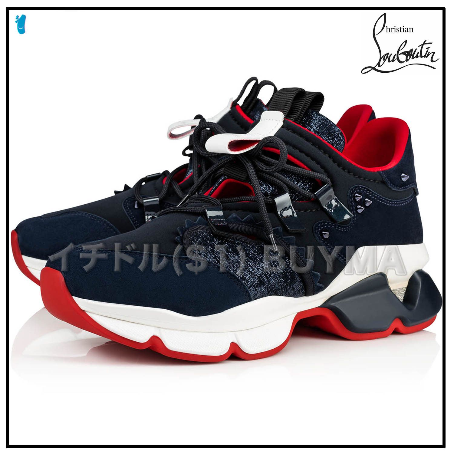 ルブタン メンズ スパイク スニーカー Red Runner Mens 1190938 ルブタン メンズ スパイク スニーカー Red Runner Mens 1190938