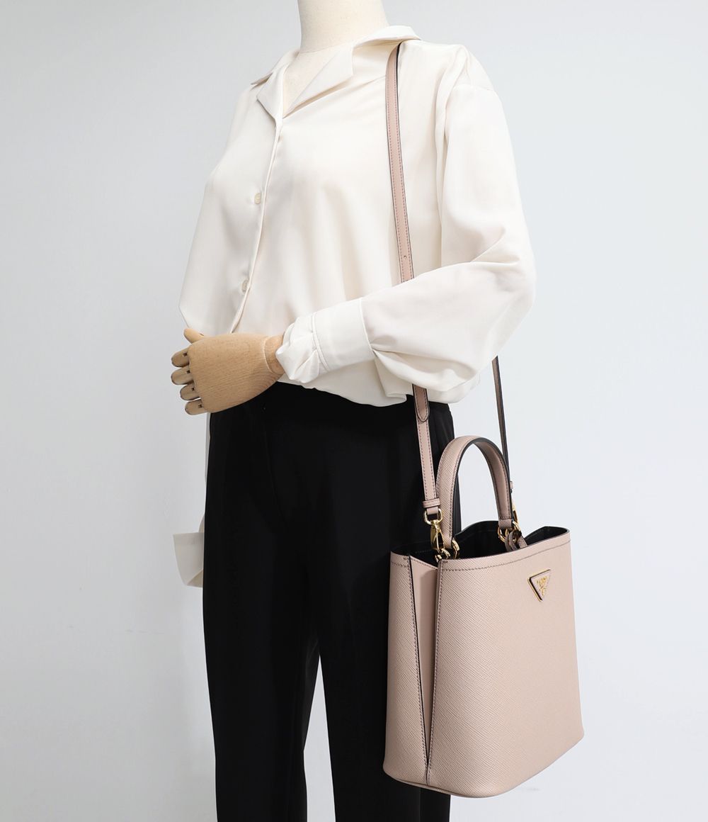関税負担なし☆PRADA プラダ パニエ サフィアーノレザーバッグ (PRADA 関税負担なし☆PRADA プラダ パニエ サフィアーノレザーバッグ (PRADA