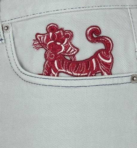 DIOR 刺繍 ケニーシャーフ コラボ デニム ジーパン とら 動物 (Dior ...