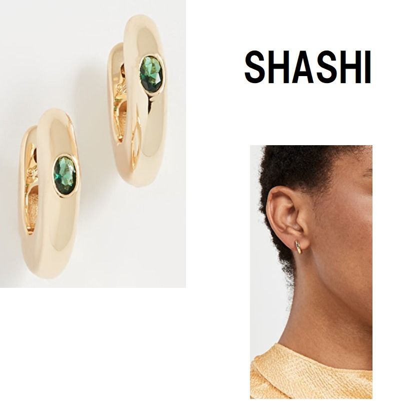 国内送関込 RH取扱【SHASHI】Cecillieエメラルドフープピアス (Ron ...