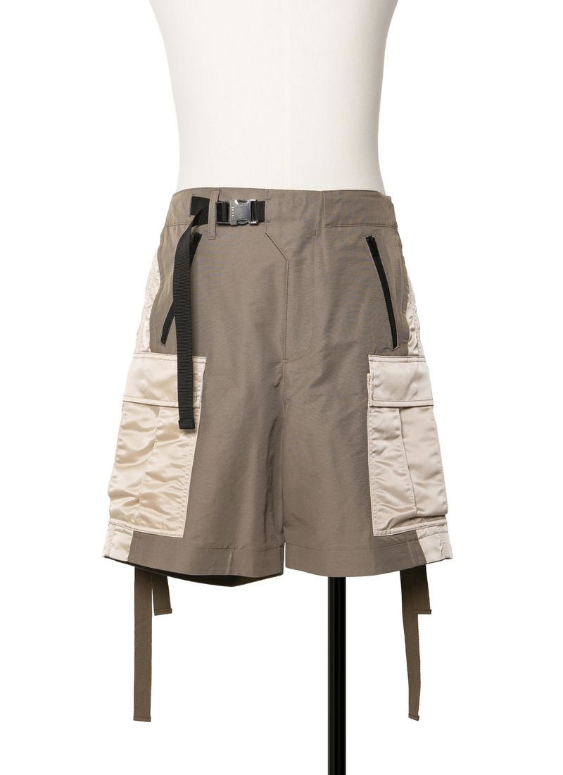 sacai◇国内発 ナイロン ツイル ミックス ショーツ ベージュ (sacai sacai◇国内発 ナイロン ツイル ミックス ショーツ ベージュ (sacai