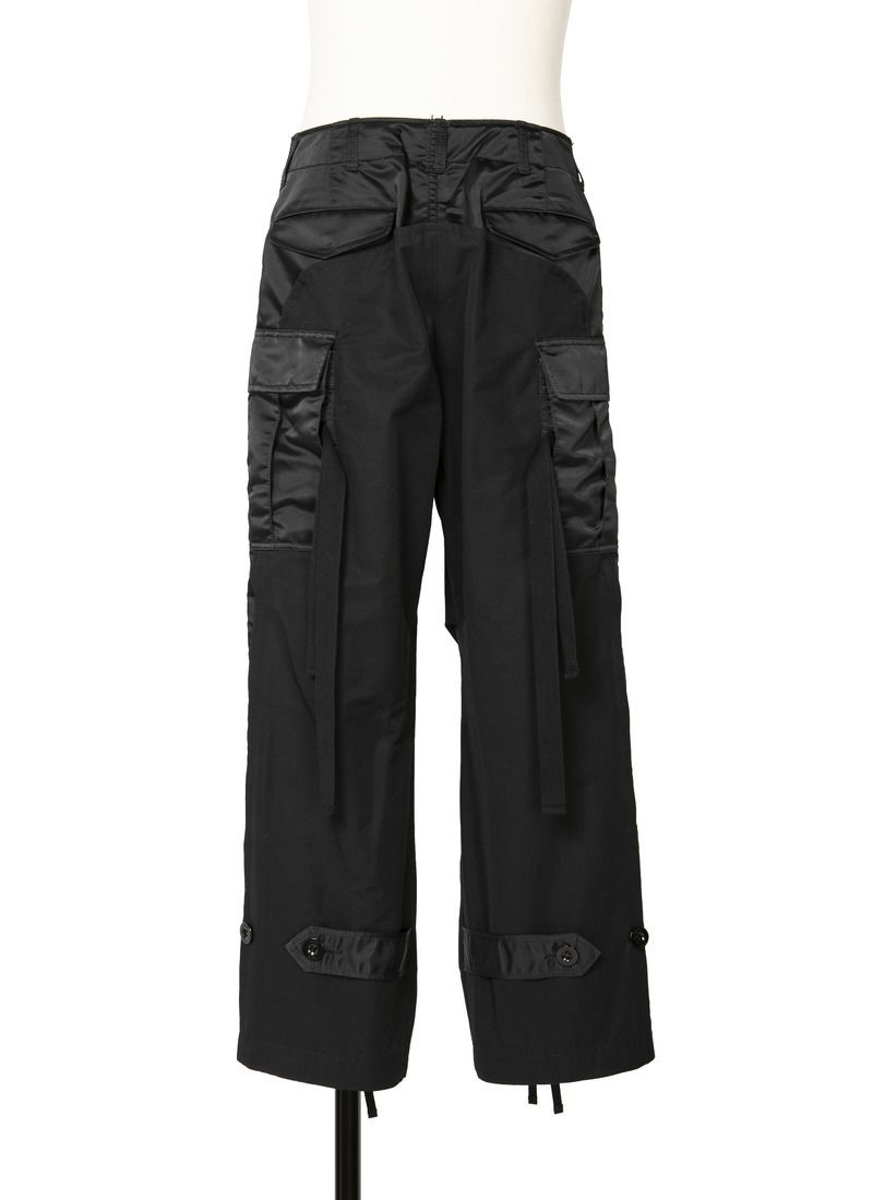 sacai◇国内発 ナイロン ツイル ミックス パンツ ブラック 人気 (sacai sacai◇国内発 ナイロン ツイル ミックス パンツ ブラック 人気 (sacai